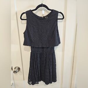 Want and Need Black Lace Dress